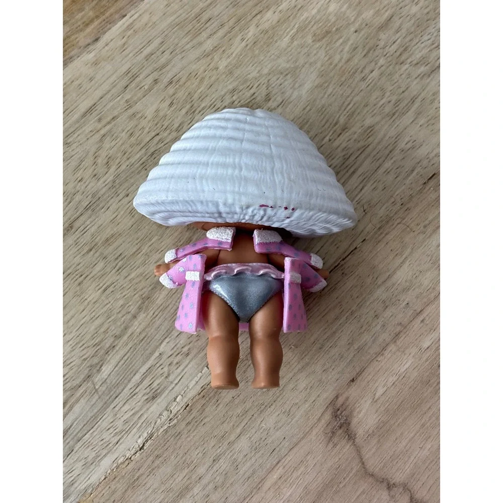 MGA LOL Surprise Doll Pink Bathrobe White Bob Hair Teal Eyes 3 Inch Figure
